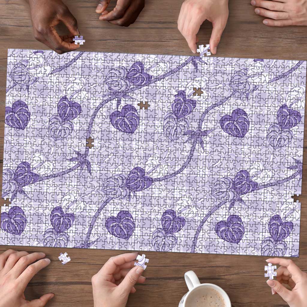 Anthurium Pikake Ti Leaf Palaka Puzzle Purple Version