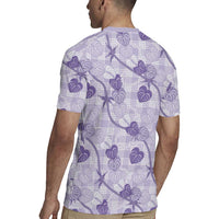 Anthurium Pikake Ti Leaf Palaka Rugby Jersey Purple Version