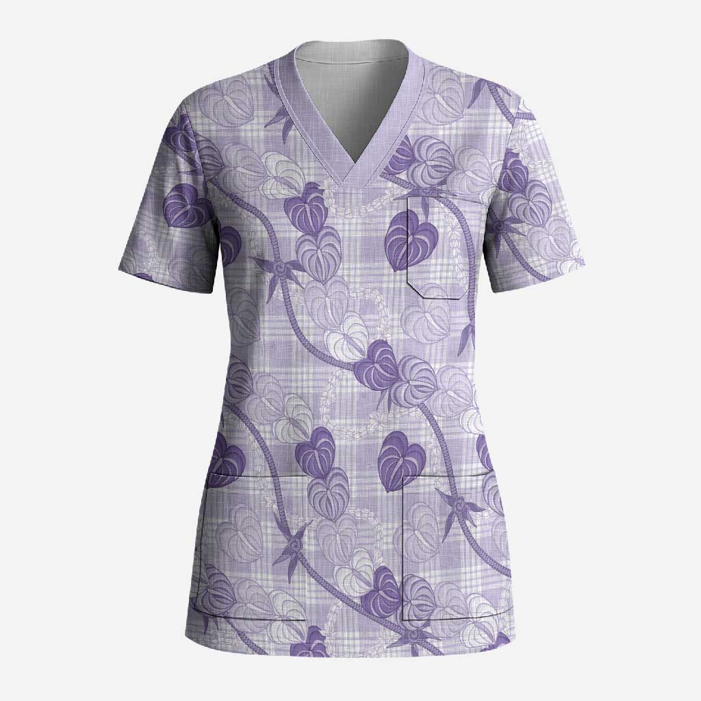 Anthurium Pikake Ti Leaf Palaka Scrub Top Purple Version