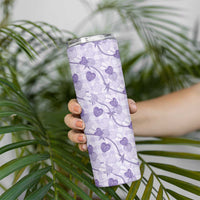 Anthurium Pikake Ti Leaf Palaka Skinny Tumbler Purple Version