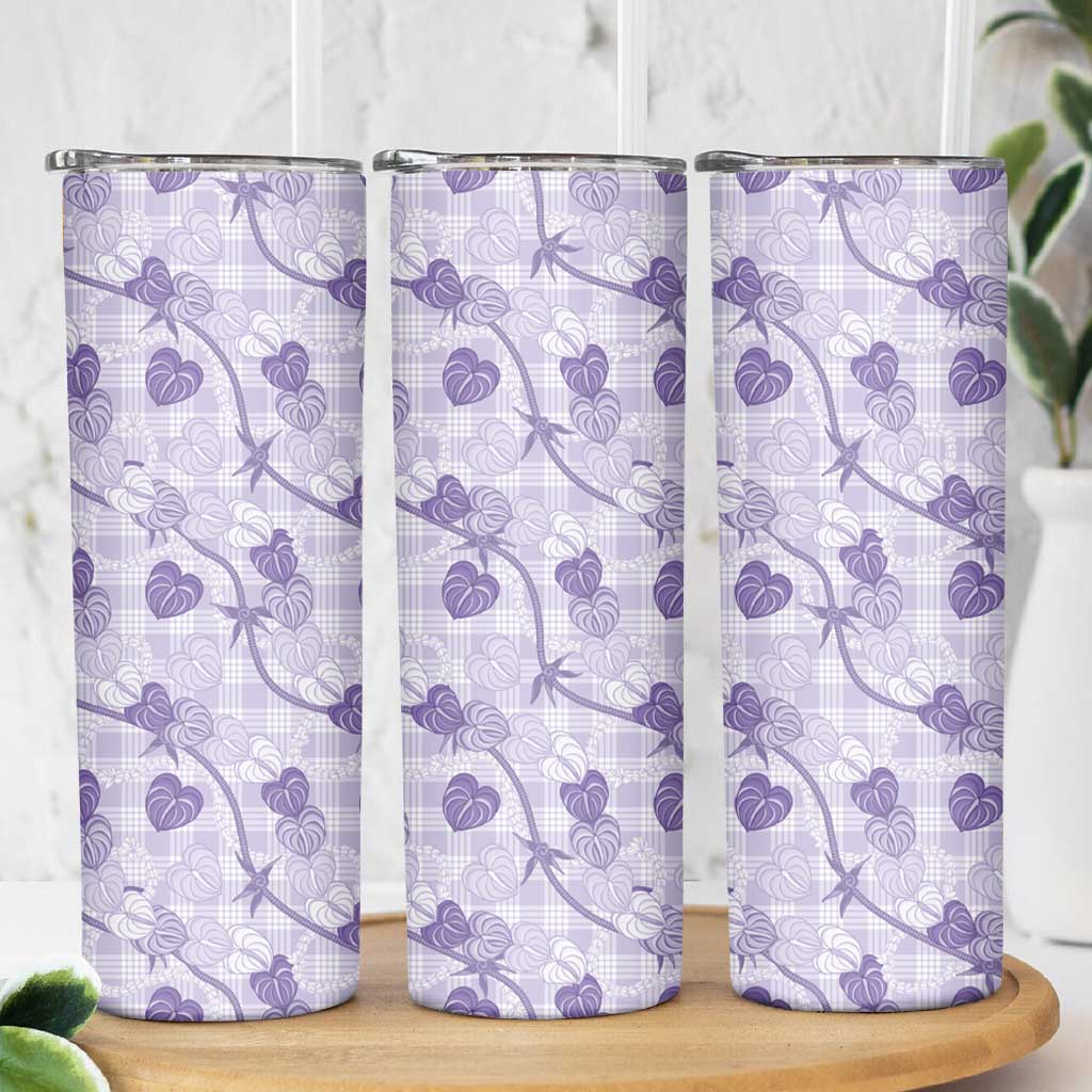 Anthurium Pikake Ti Leaf Palaka Skinny Tumbler Purple Version