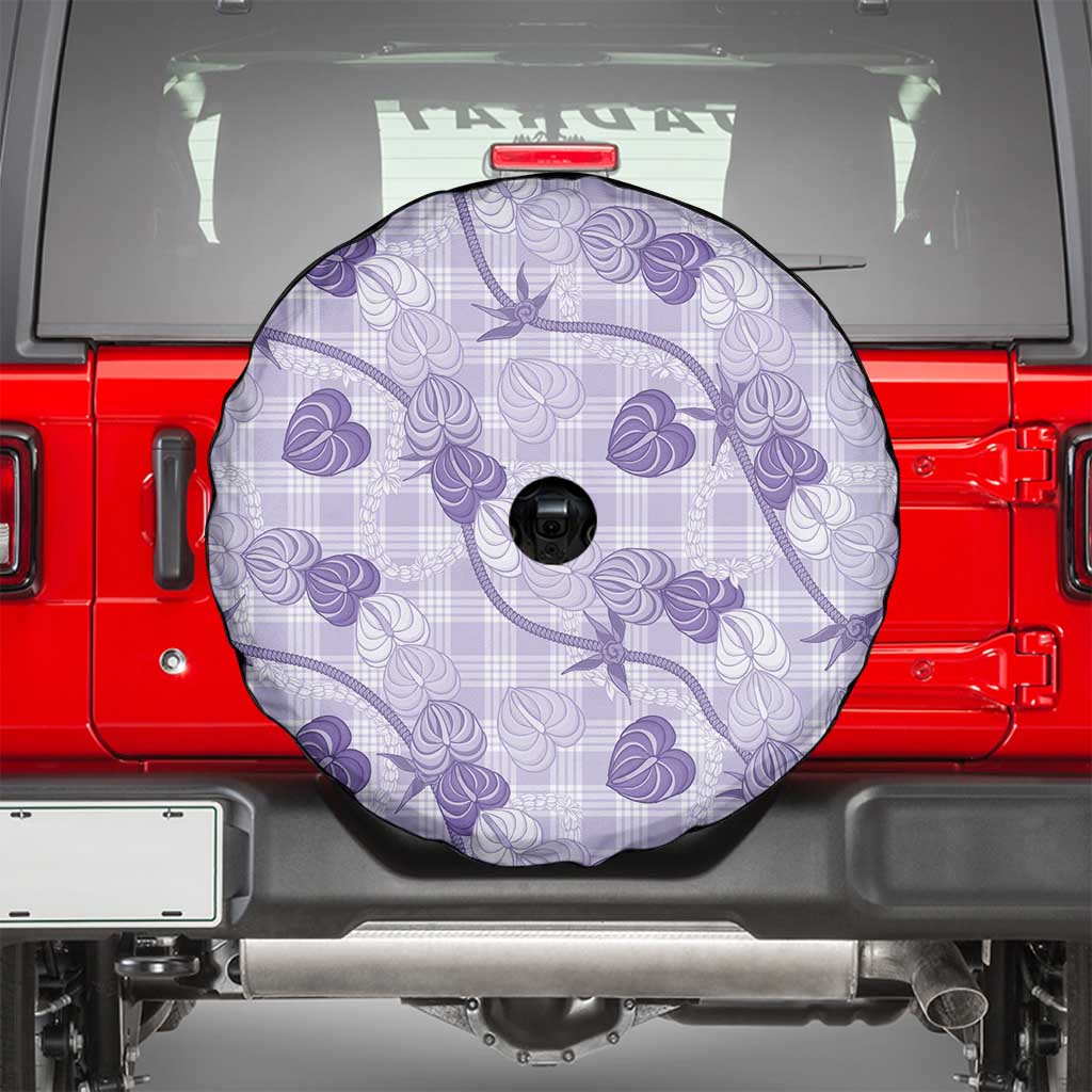 Anthurium Pikake Ti Leaf Palaka Spare Tire Cover Purple Version