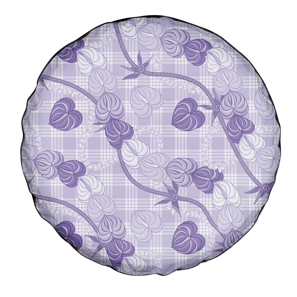 Anthurium Pikake Ti Leaf Palaka Spare Tire Cover Purple Version