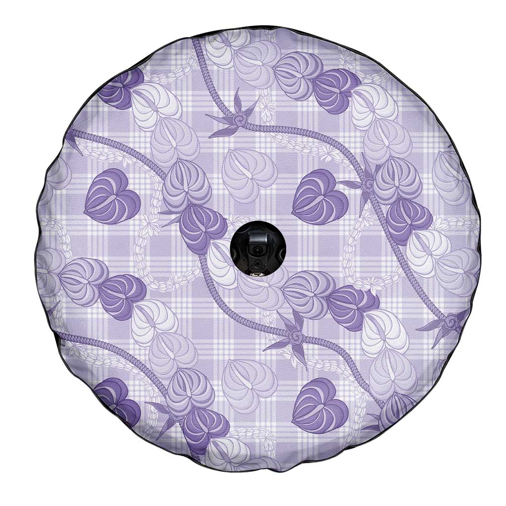 Anthurium Pikake Ti Leaf Palaka Spare Tire Cover Purple Version