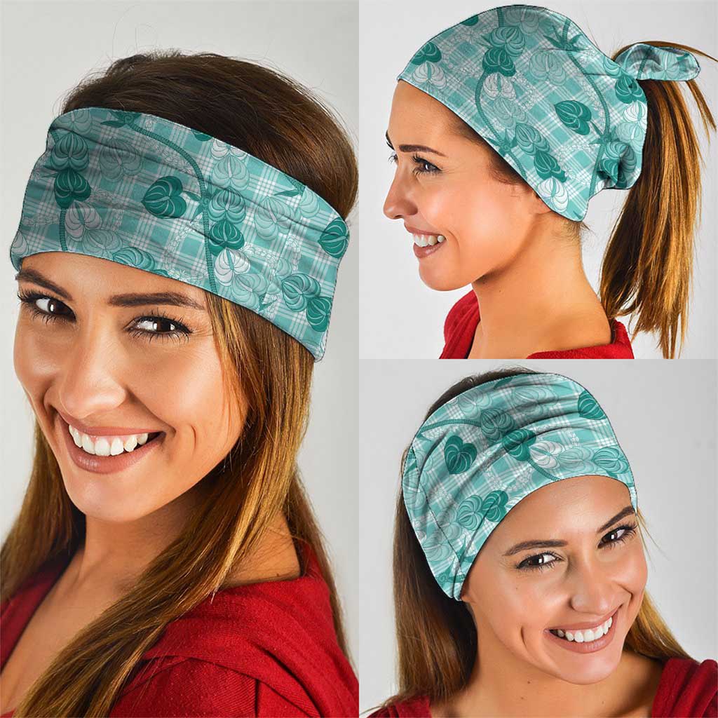 Anthurium Pikake Ti Leaf Palaka Neck Gaiter Turquoise Version