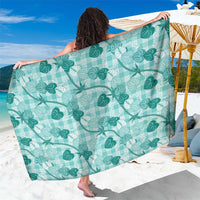 Anthurium Pikake Ti Leaf Palaka Sarong Turquoise Version