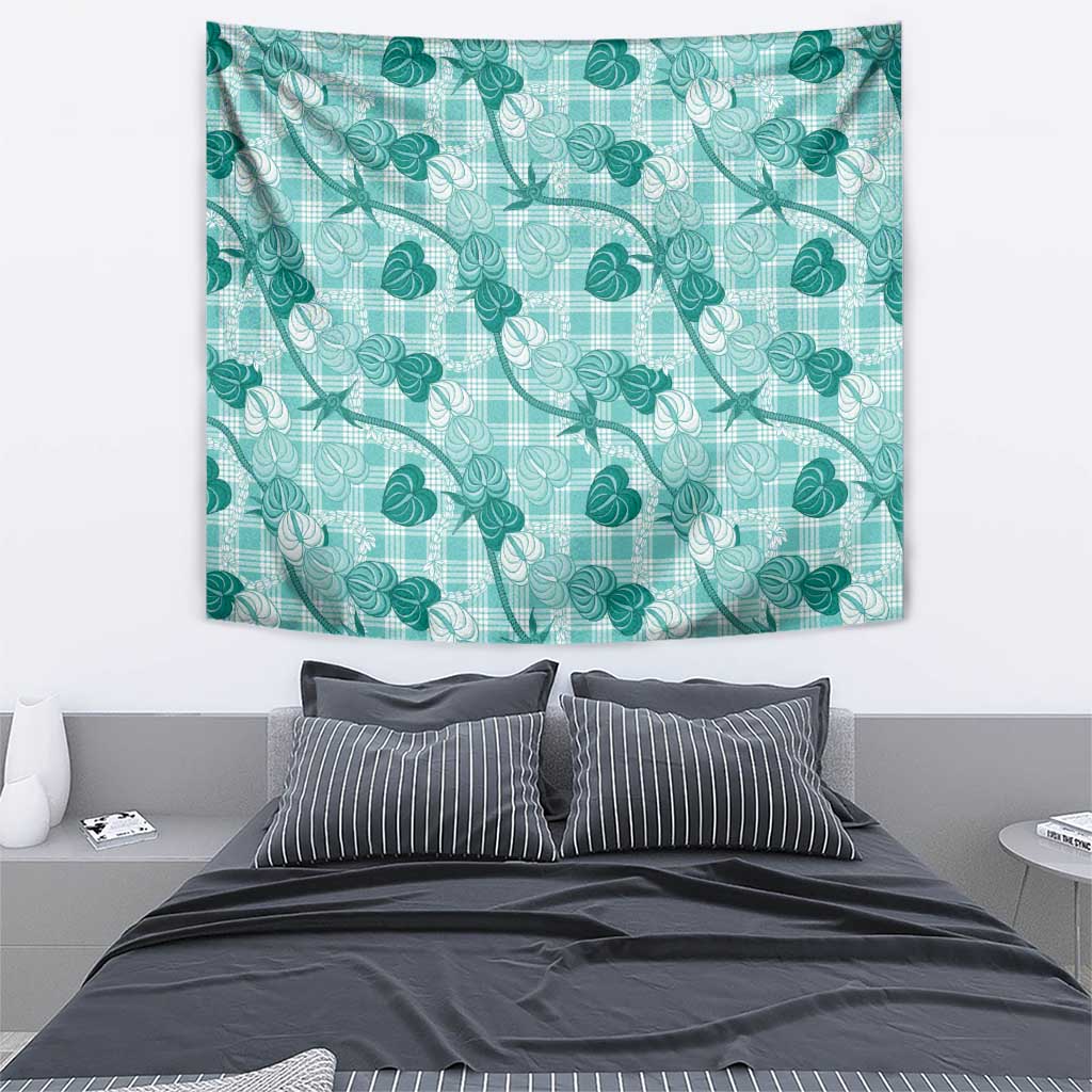 Anthurium Pikake Ti Leaf Palaka Tapestry Turquoise Version