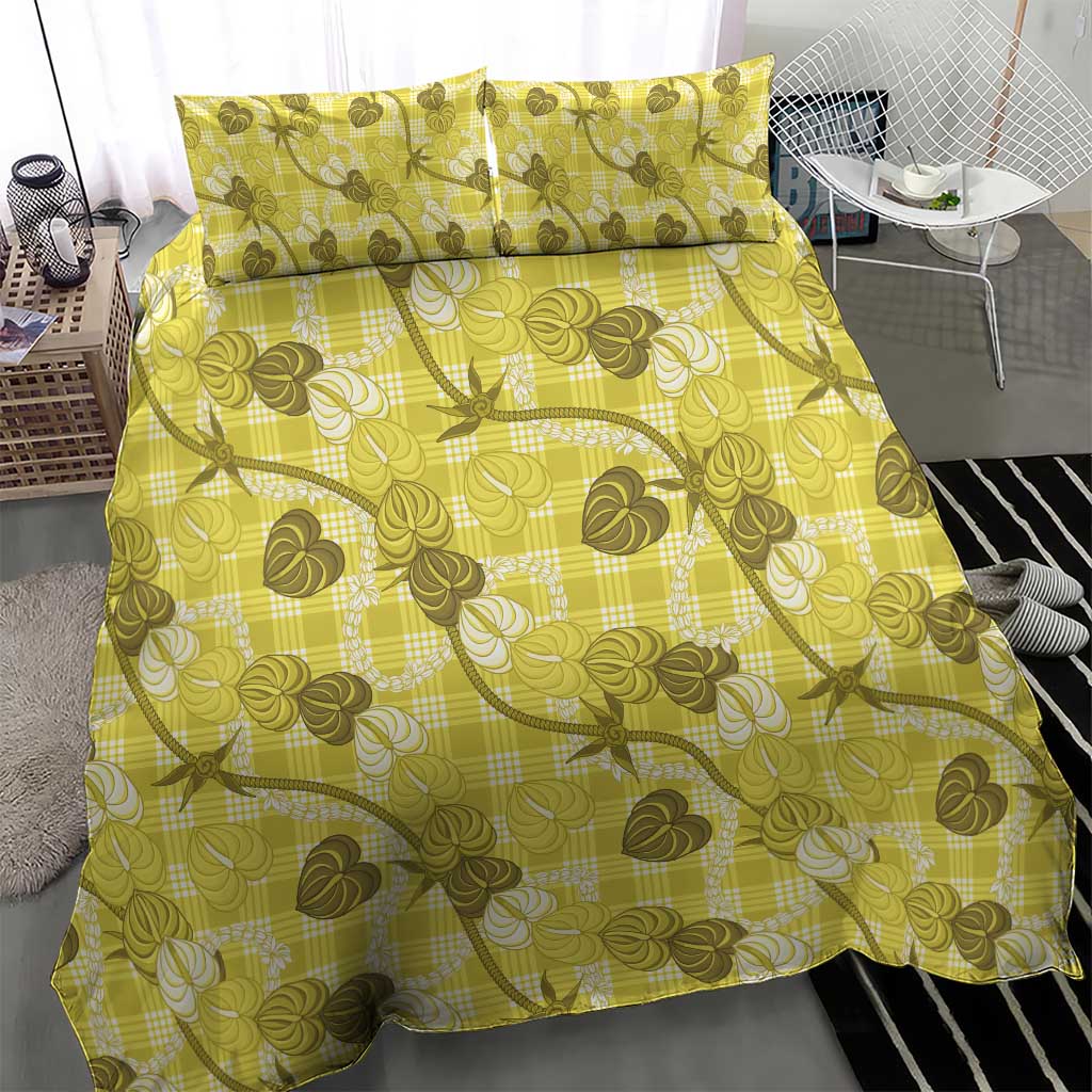 Anthurium Pikake Ti Leaf Palaka Bedding Set Yellow Version