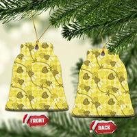 Anthurium Pikake Ti Leaf Palaka Ceramic Ornament Yellow Version LT01 Bell Flake Yellow - Polynesian Pride