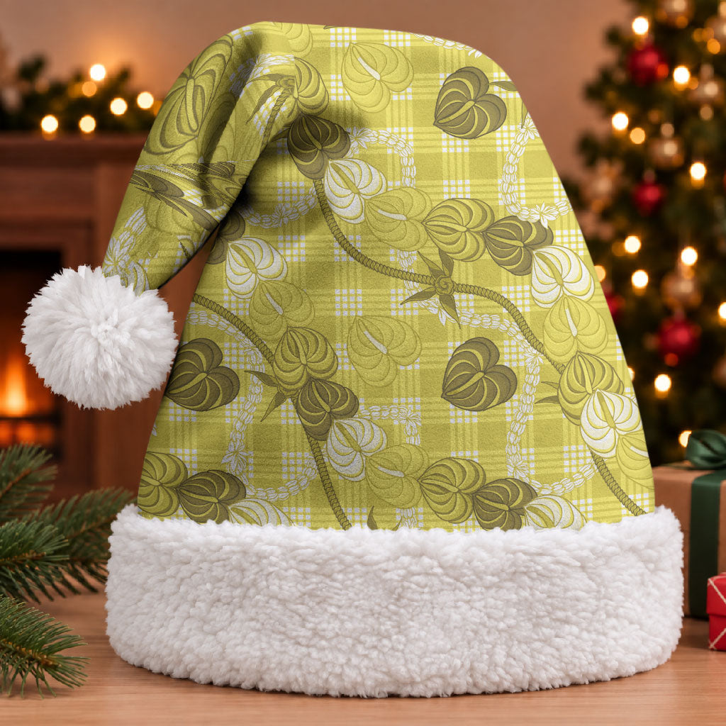 Anthurium Pikake Ti Leaf Palaka Christmas Santa Hat Yellow Version LT01 With Fur Yellow - Polynesian Pride