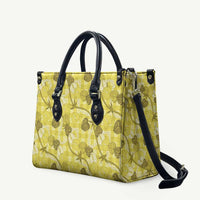Anthurium Pikake Ti Leaf Palaka Leather Bag Yellow Version