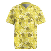 Anthurium Pikake Ti Leaf Palaka Rugby Jersey Yellow Version