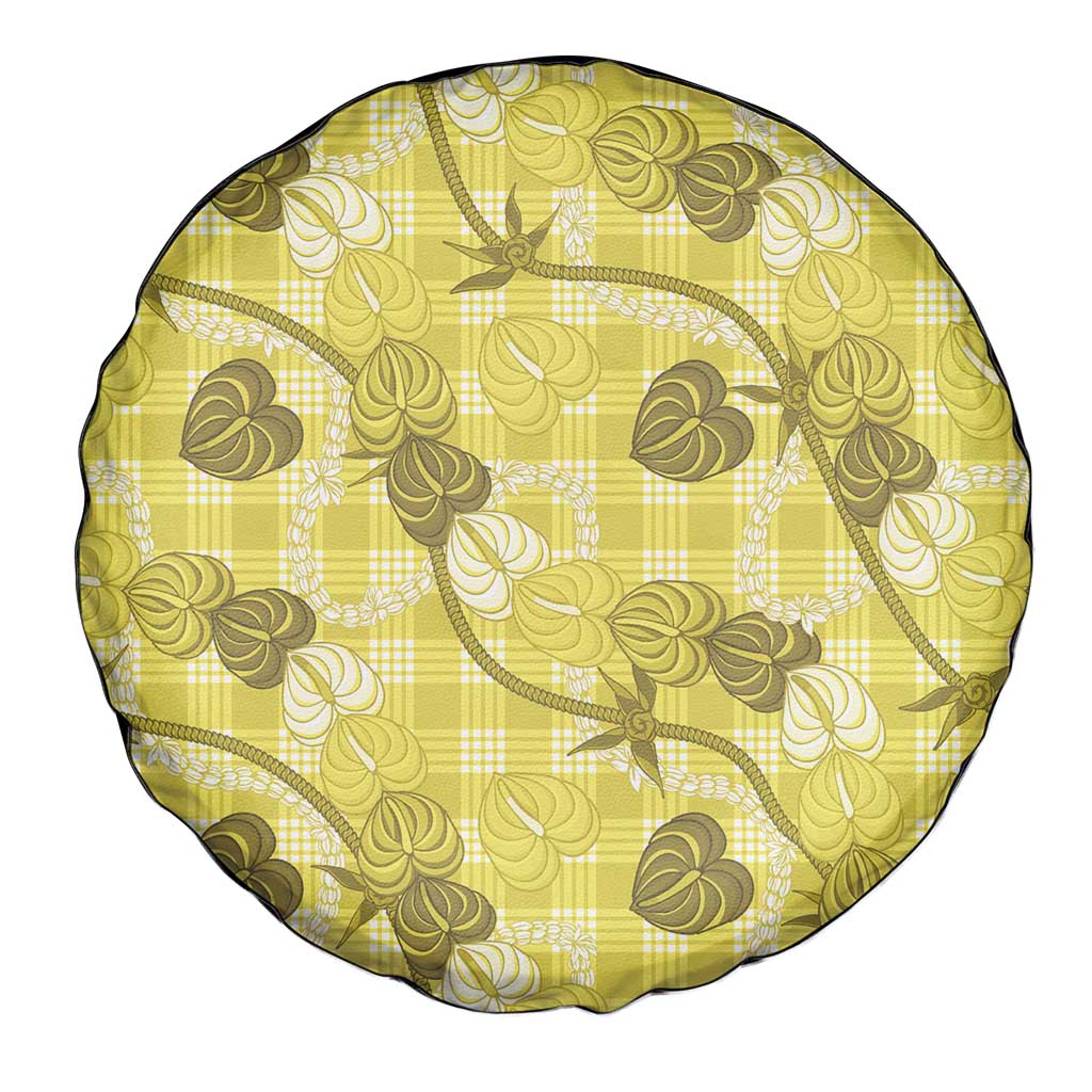 Anthurium Pikake Ti Leaf Palaka Spare Tire Cover Yellow Version