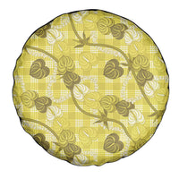 Anthurium Pikake Ti Leaf Palaka Spare Tire Cover Yellow Version
