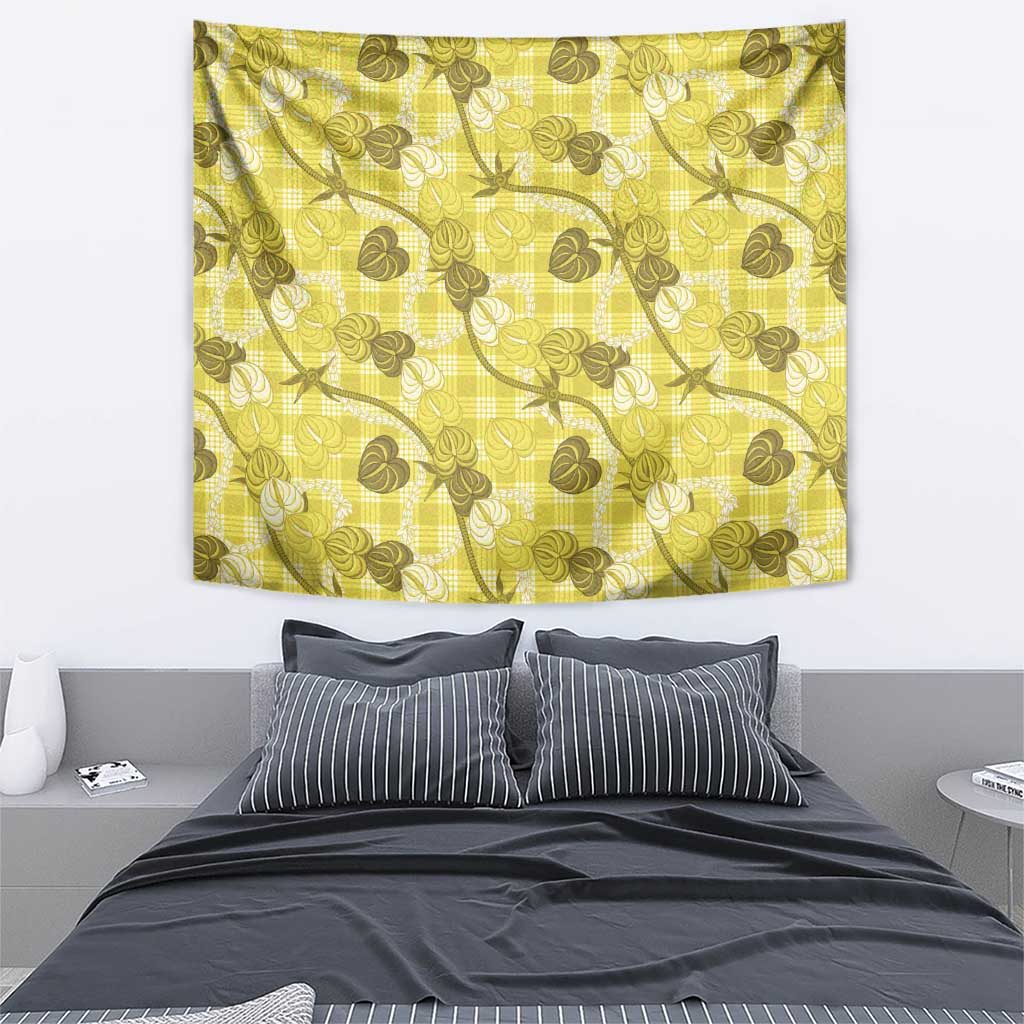 Anthurium Pikake Ti Leaf Palaka Tapestry Yellow Version LT01 - Polynesian Pride