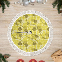 Anthurium Pikake Ti Leaf Palaka Tree Skirt Yellow Version LT01 Fringed Yellow - Polynesian Pride