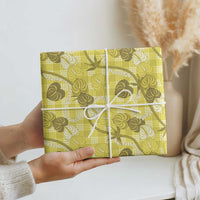 Anthurium Pikake Ti Leaf Palaka Wrapping Paper Yellow Version