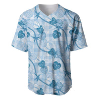 Anthurium Pikake Ti Leaf Palaka Baseball Jersey Blue Version