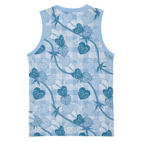 Anthurium Pikake Ti Leaf Palaka Basketball Jersey Blue Version