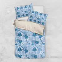 Anthurium Pikake Ti Leaf Palaka Bedding Set Blue Version
