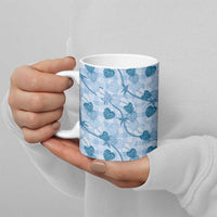 Anthurium Pikake Ti Leaf Palaka Ceramic Mug Blue Version