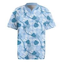 Anthurium Pikake Ti Leaf Palaka Rugby Jersey Blue Version