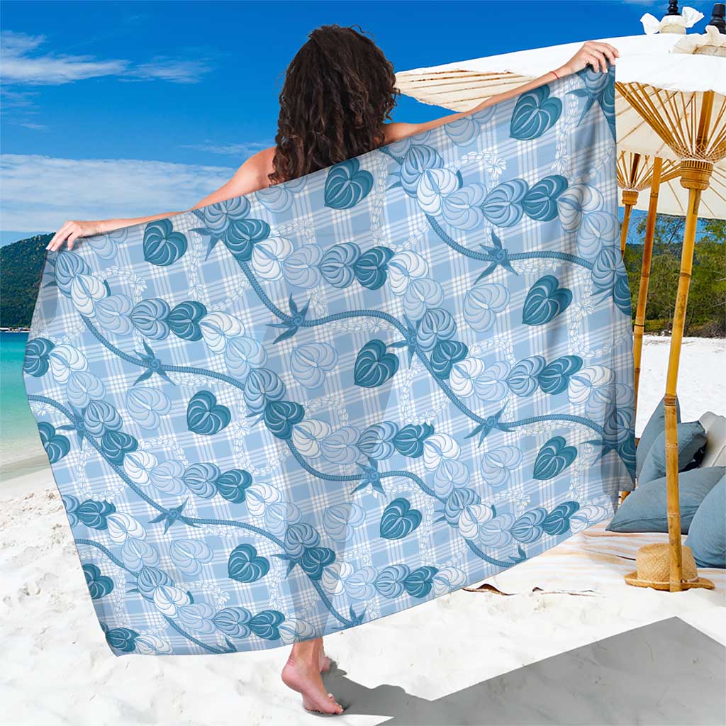 Anthurium Pikake Ti Leaf Palaka Sarong Blue Version