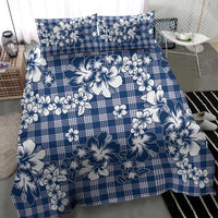 Hibiscus Pakala Cobalt Blue Royal Bedding Set Tropical Floral Stylized - Polynesian Pride