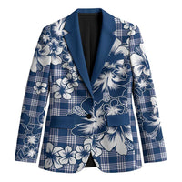 Hibiscus Pakala Cobalt Blue Royal Blazer Tropical Floral Stylized - Polynesian Pride