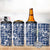 Hibiscus Pakala Cobalt Blue Royal 4 in 1 Can Cooler Tumbler Tropical Floral Stylized - Polynesian Pride