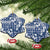 Hibiscus Pakala Cobalt Blue Royal Ceramic Ornament Tropical Floral Stylized - Polynesian Pride