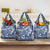 Hibiscus Pakala Cobalt Blue Royal Grocery Bag Tropical Floral Stylized - Polynesian Pride