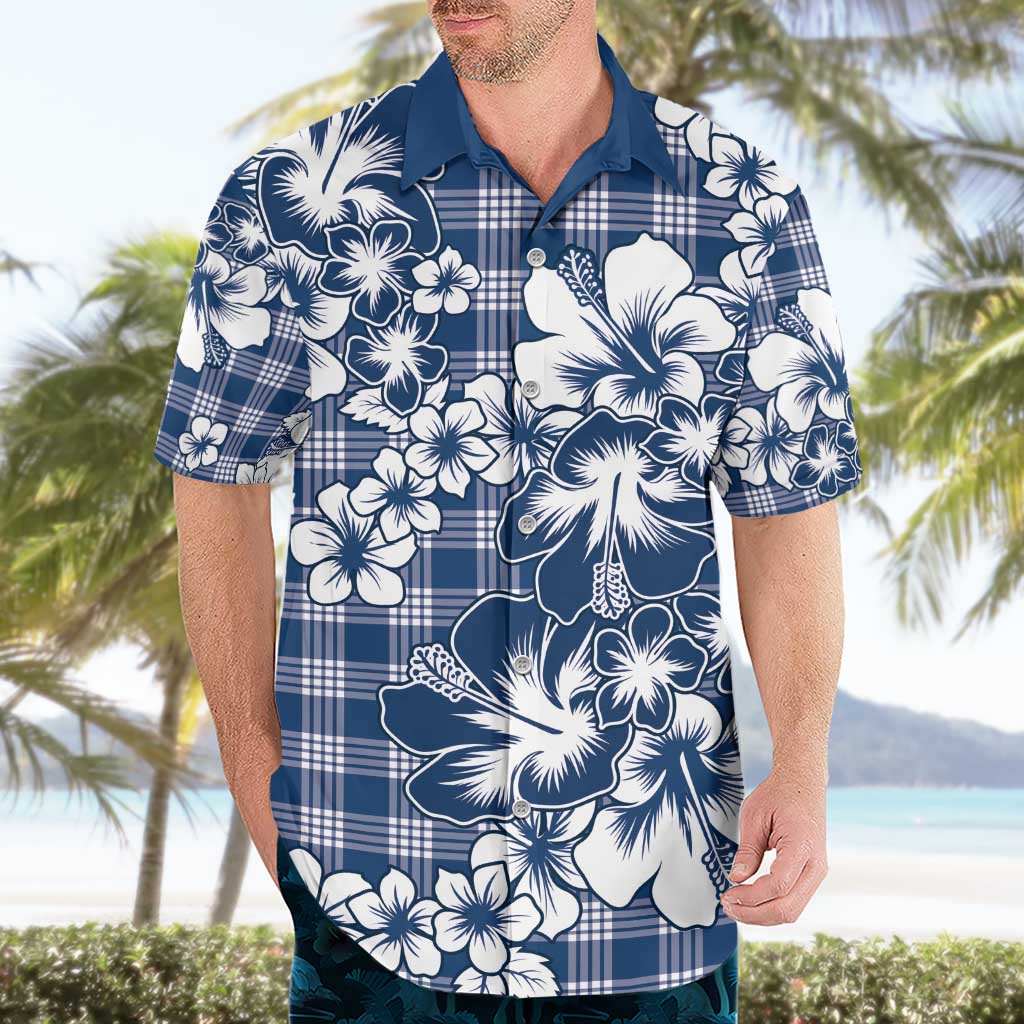 Hibiscus Pakala Cobalt Blue Royal Hawaiian Shirt Tropical Floral Stylized - Polynesian Pride