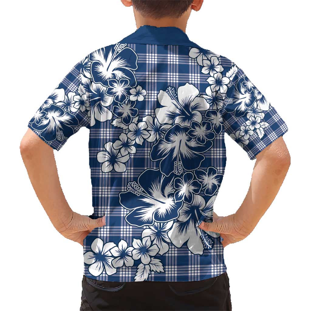 Hibiscus Pakala Cobalt Blue Royal Hawaiian Shirt Tropical Floral Stylized - Polynesian Pride