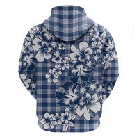 Hibiscus Pakala Cobalt Blue Royal Hoodie Tropical Floral Stylized - Polynesian Pride