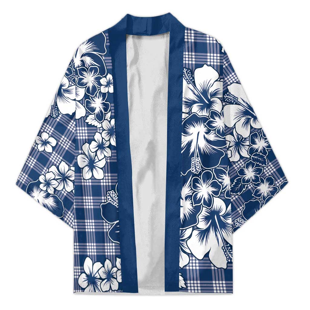 Hibiscus Pakala Cobalt Blue Royal Kimono Tropical Floral Stylized - Polynesian Pride