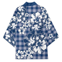 Hibiscus Pakala Cobalt Blue Royal Kimono Tropical Floral Stylized - Polynesian Pride