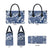 Hibiscus Pakala Cobalt Blue Royal Leather Bag Tropical Floral Stylized - Polynesian Pride