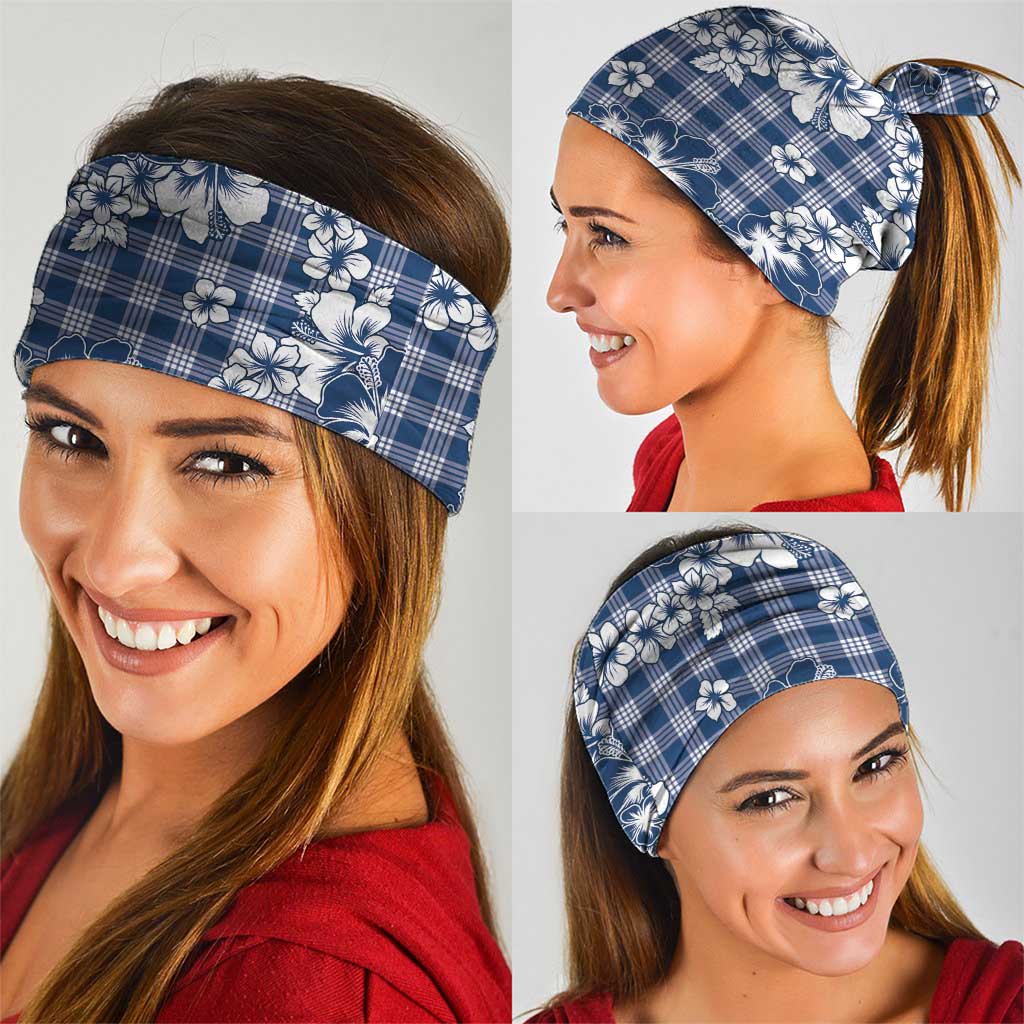 Hibiscus Pakala Cobalt Blue Royal Neck Gaiter Tropical Floral Stylized - Polynesian Pride
