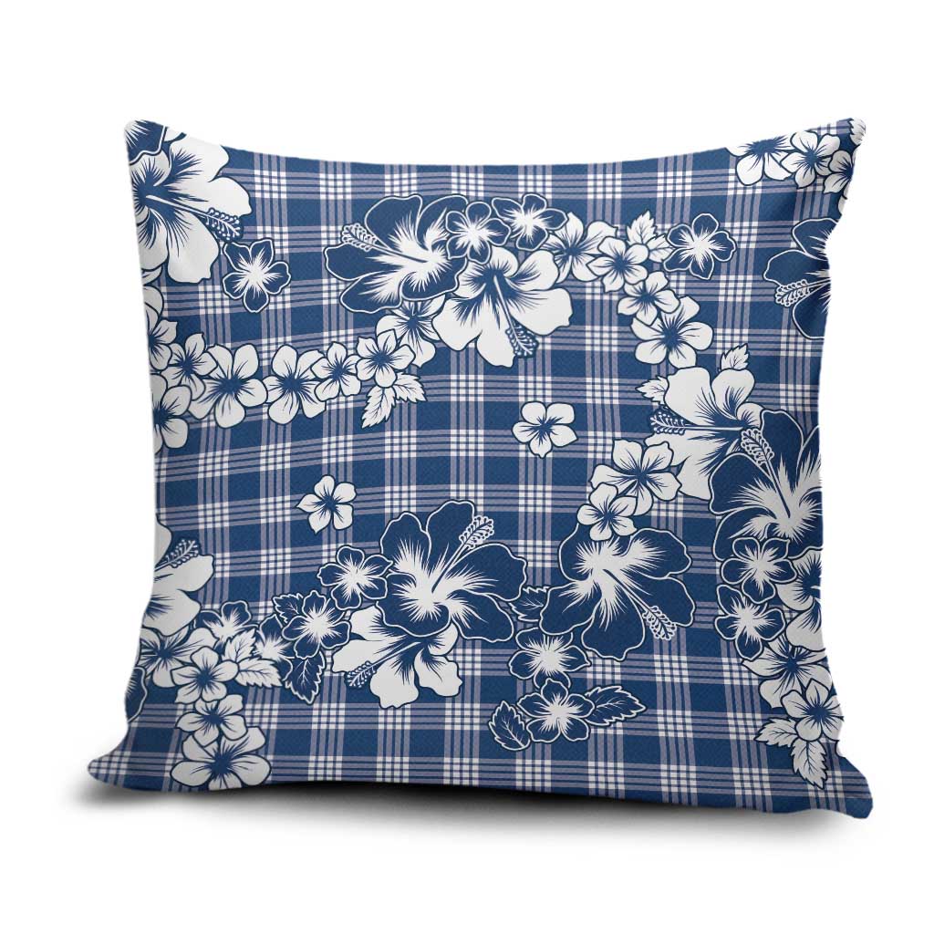 Hibiscus Pakala Cobalt Blue Royal Pillow Cover Tropical Floral Stylized - Polynesian Pride
