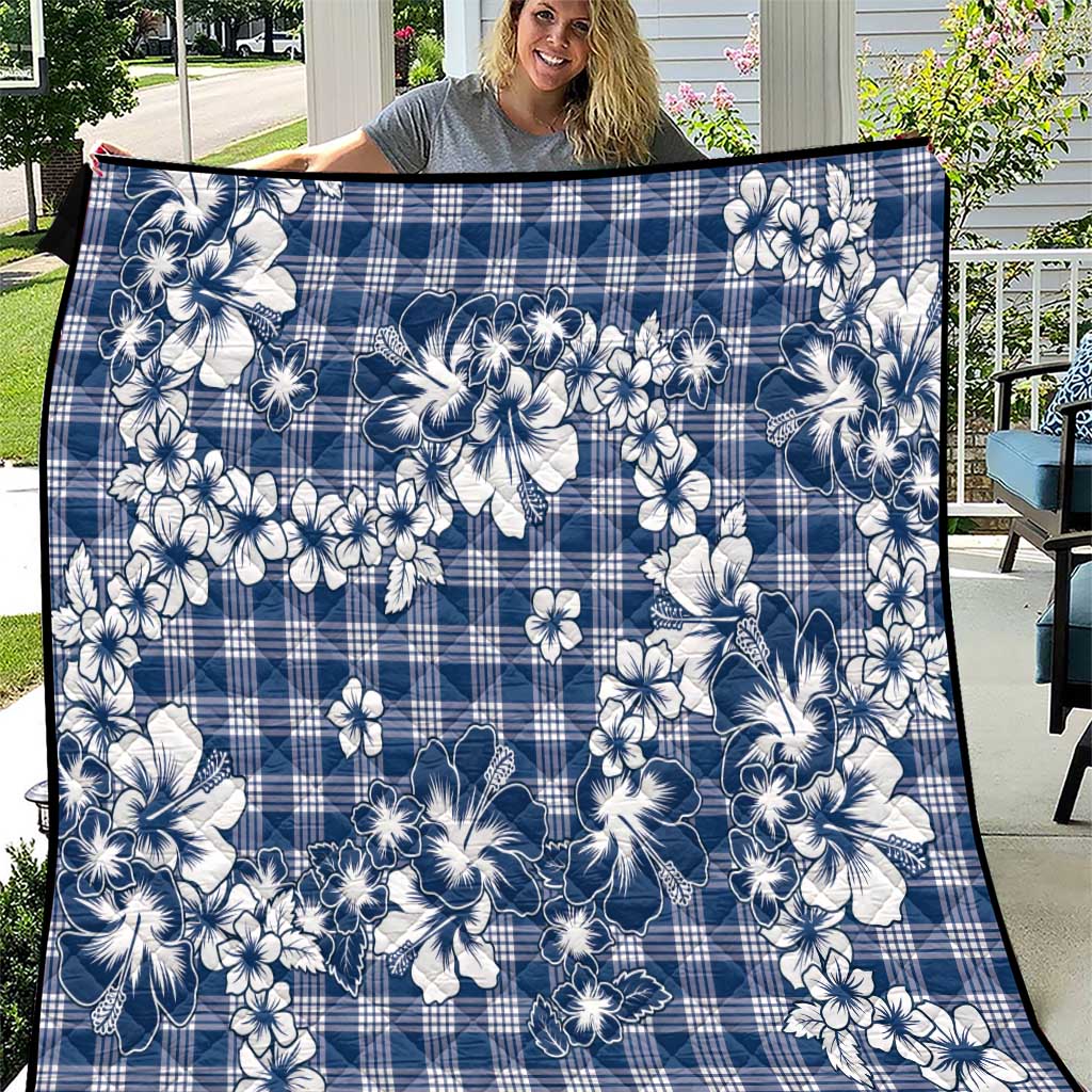 Hibiscus Pakala Cobalt Blue Royal Quilt Tropical Floral Stylized LT01 Blue - Polynesian Pride