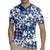 Hibiscus Pakala Cobalt Blue Royal Rugby Jersey Tropical Floral Stylized - Polynesian Pride