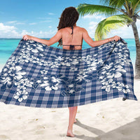 Hibiscus Pakala Cobalt Blue Royal Sarong Tropical Floral Stylized - Polynesian Pride
