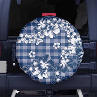 Hibiscus Pakala Cobalt Blue Royal Spare Tire Cover Tropical Floral Stylized - Polynesian Pride