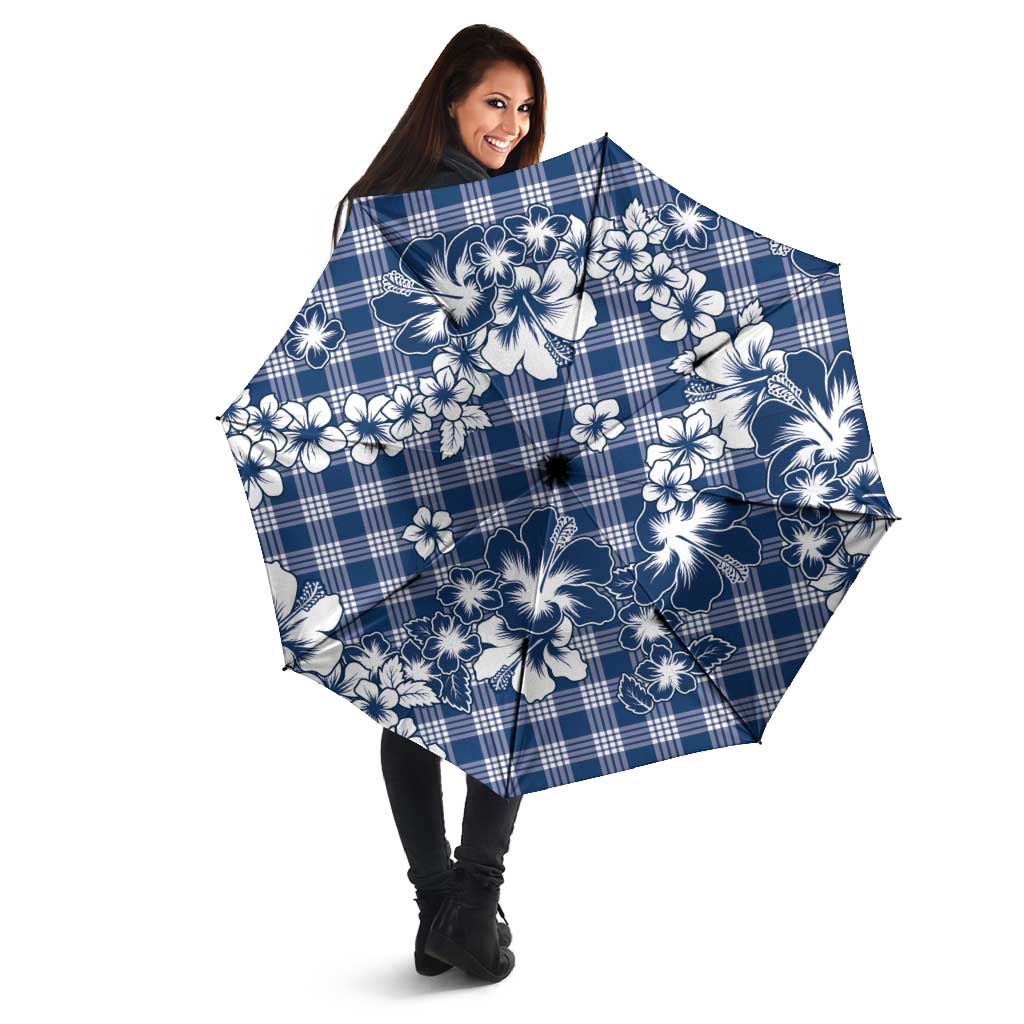 Hibiscus Pakala Cobalt Blue Royal Umbrella Tropical Floral Stylized - Polynesian Pride