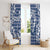 Hibiscus Pakala Cobalt Blue Royal Window Curtain Tropical Floral Stylized - Polynesian Pride