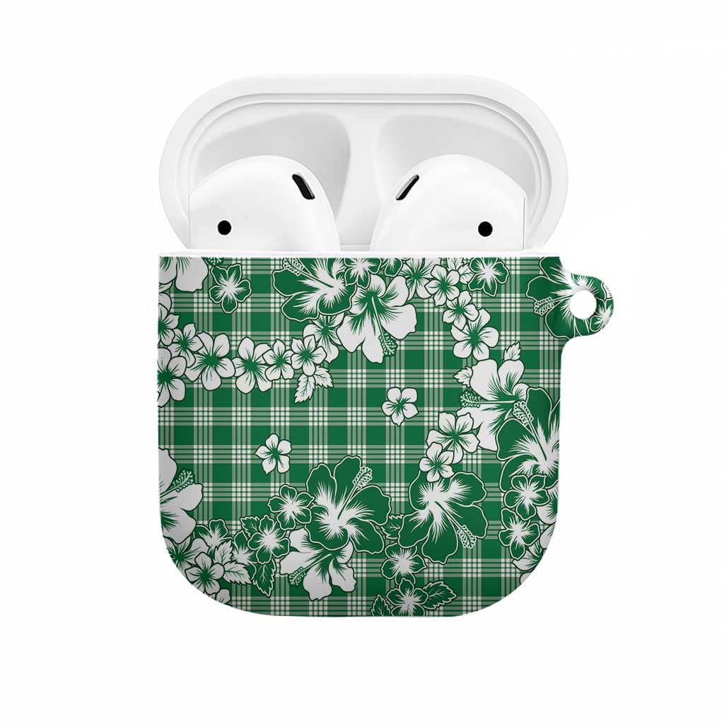 Hibiscus Pakala Emerald Green AirPods Case Tropical Floral Stylized - Polynesian Pride