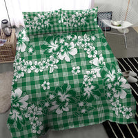 Hibiscus Pakala Emerald Green Bedding Set Tropical Floral Stylized - Polynesian Pride