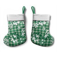 Hibiscus Pakala Emerald Green Christmas Stocking Tropical Floral Stylized - Polynesian Pride