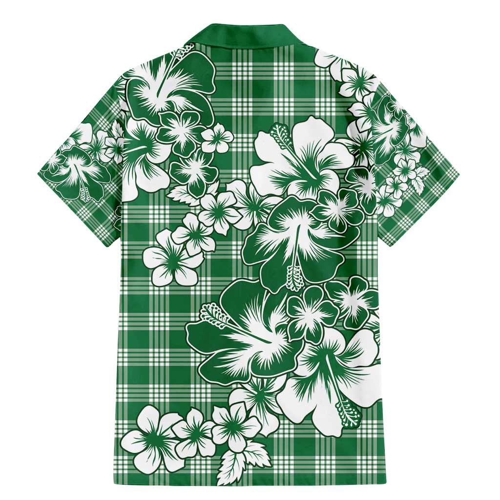 Hibiscus Pakala Emerald Green Family Matching Mermaid Dress and Hawaiian Shirt Tropical Floral Stylized - Polynesian Pride